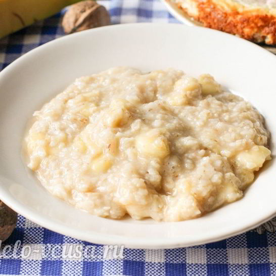 Рецепт овсяной каши с бананом