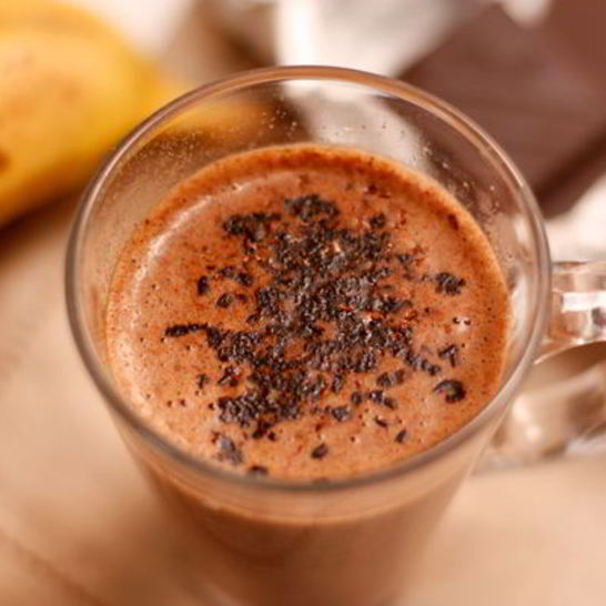 Рецепт горячего бананового коктейля с шоколадом