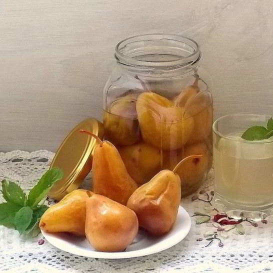 Рецепт груш в мятном сиропе