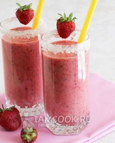 Клубнично-мятный коктейль