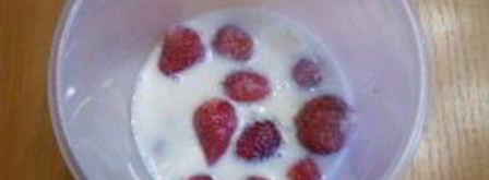 клубничный коктейль в блендере. Шаг 4