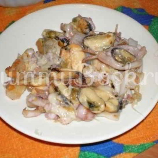 Рецепт коктейля морского жареного с сыром