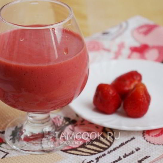 Рецепт коктейля со сливками и клубникой