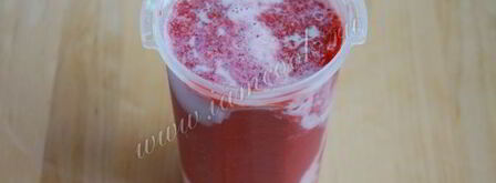 коктейль со сливками и клубникой. Шаг 8