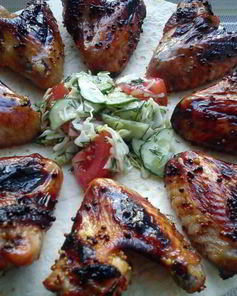 Куриные крылышки с кленовым сиропом и горчицей