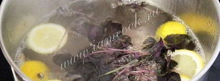 напиток лимонный с базиликом. Шаг 3