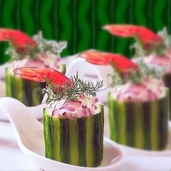 Рецепт огуречного коктейля с креветками