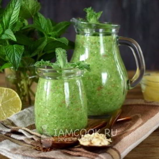 Рецепт ананасова-мятного смузи с фисташками