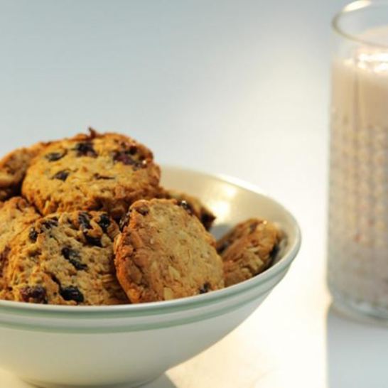 Рецепт печенья фитнес и овсяный смузи с клюквой