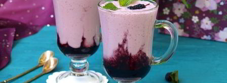 творожный коктейль на ряженке с шелковицей. Шаг 9