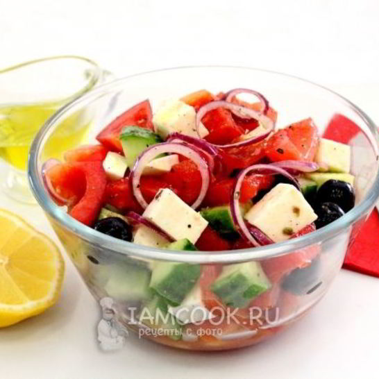 Рецепт греческого салата с брынзой