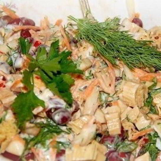 Рецепт индийского салата со спаржей и фасолью