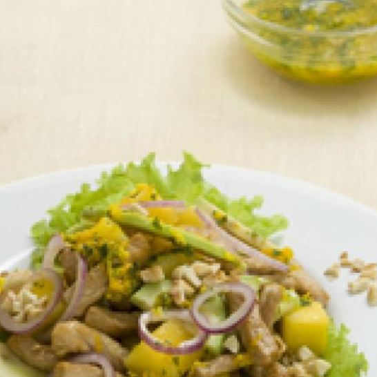 Рецепт карибского салата со свининой