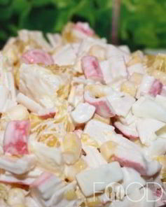 Крабовый салат с апельсинами