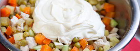 оливье с курицей. Шаг 4