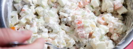 оливье с курицей. Шаг 5