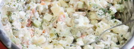 оливье с курицей. Шаг 6