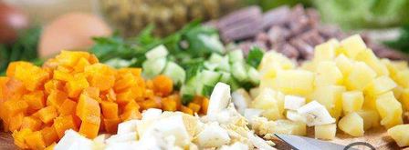 оливье с языком. Шаг 3