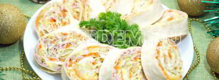 закуска оливье-рулет. Шаг 13