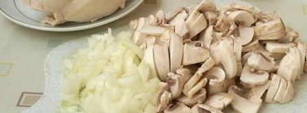 салат березка с куриным филе и огурцами. Шаг 3