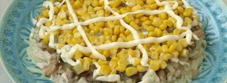 салат березка с куриным филе и огурцами. Шаг 9