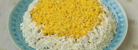 салат березка с куриным филе и огурцами. Шаг 10