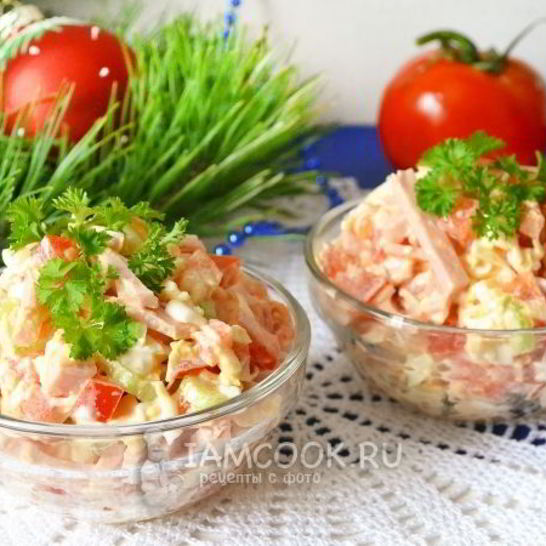 Рецепт салат елены с ветчиной