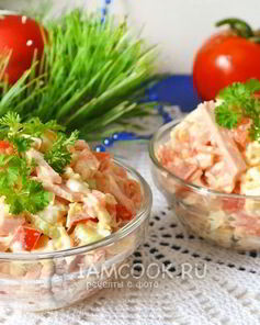 Салат Елена с ветчиной