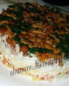 Салат Грибная поляна с опятами