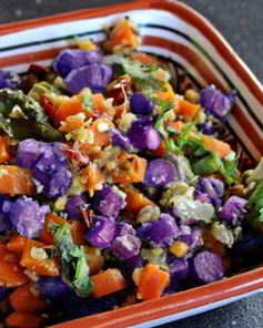 Салат из фиолетовой спаржи с морковью