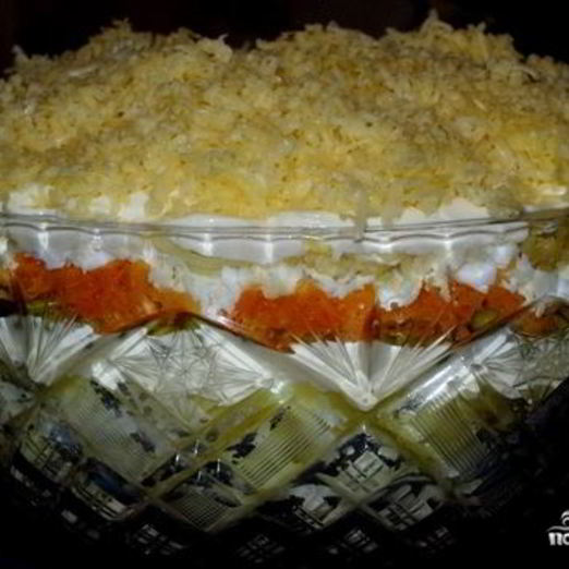 Салат из горбуши и картофеля