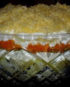 Салат из горбуши и картофеля