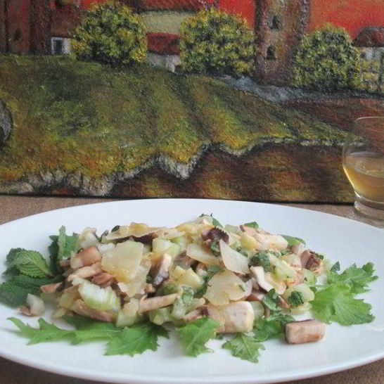 Рецепт салата из грибов и пармиджано