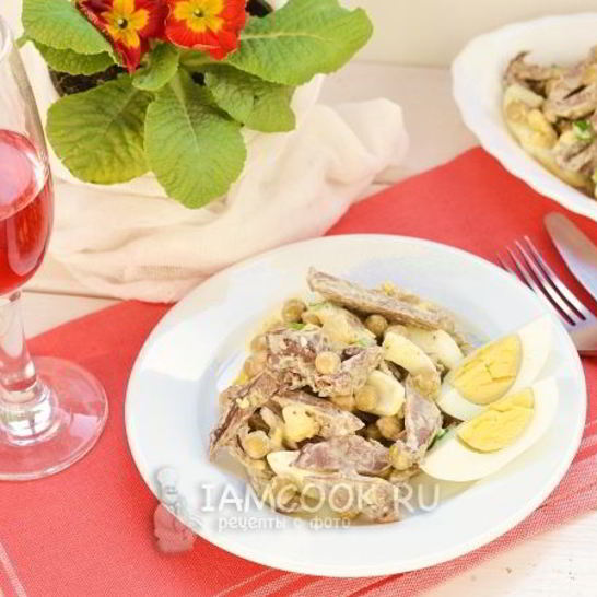 Рецепт салата из свиного сердца