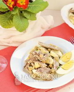 Салат из свиного сердца