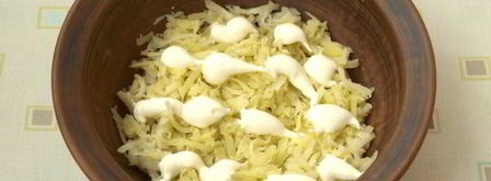 салат мимоза с горбушей. Шаг 6