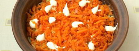 салат мимоза с горбушей. Шаг 9