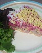 Сельдь под шубой с яблоком