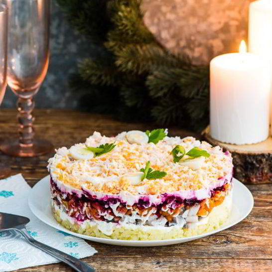 Рецепт селедки под шубой с яблоком