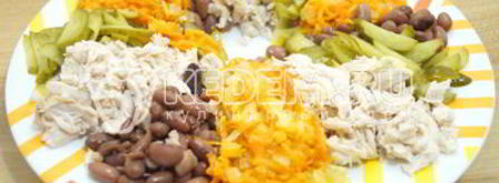 салат с курицей калейдоскоп. Шаг 7