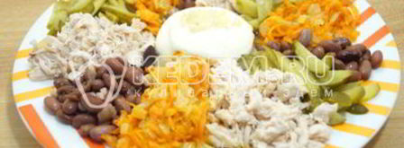 салат с курицей калейдоскоп. Шаг 8