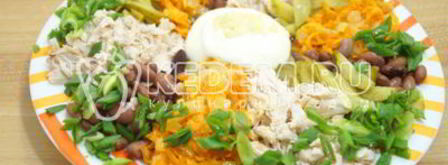 салат с курицей калейдоскоп. Шаг 9