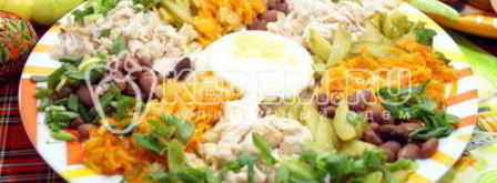 салат с курицей калейдоскоп. Шаг 10