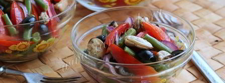 салат с мидиями и помидорами. Шаг 11