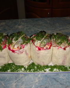 Салат с селедкой Бочонки