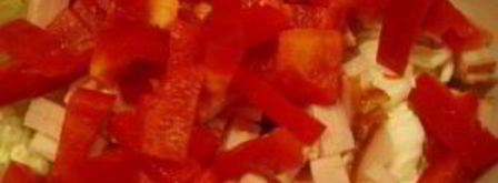 салат с ветчиной и овощами. Шаг 2