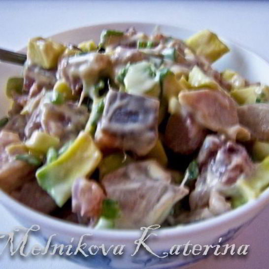 Рецепт салата сельдь с авокадо