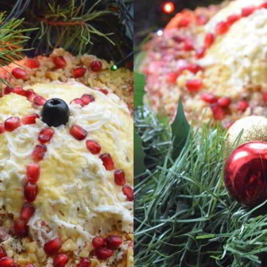 Рецепт салата шапка мономаха