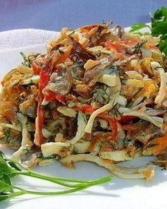 Салат Убей меня нежно с шампиньонами