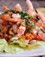 Салаты с рыбой и морепродуктами